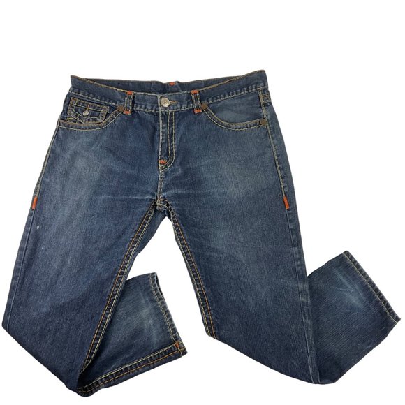 TRUE RELIGION Billy Super T Y2K Retro  jeans size 42 100% cotton - Picture 2 of 11